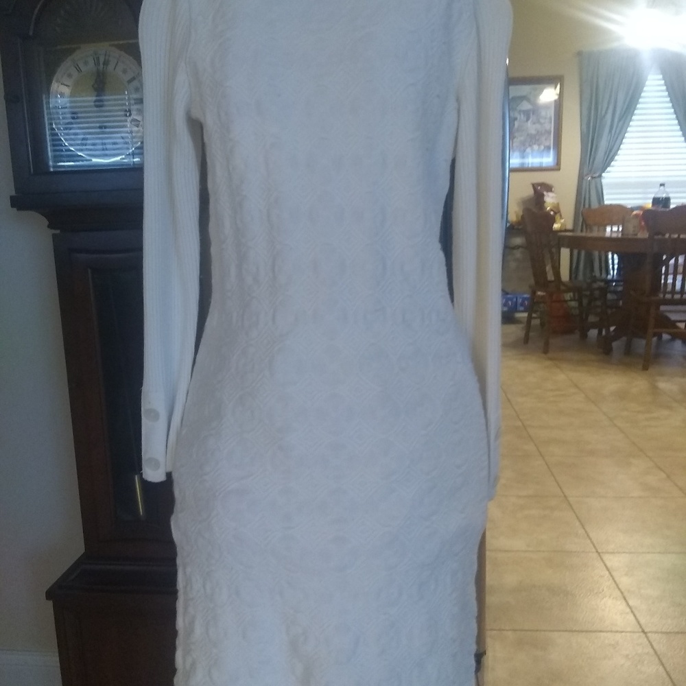 Sweater dress, cream colored